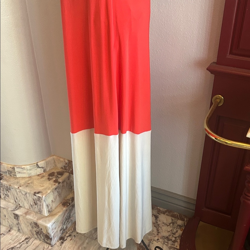 Elegant Asymmetrical Black and Red Maxi Dress - Picture 8 of 13
